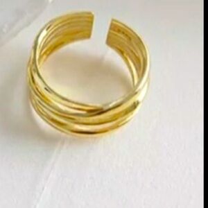 GOLD vermeil BOHO STACKED WIRE RING